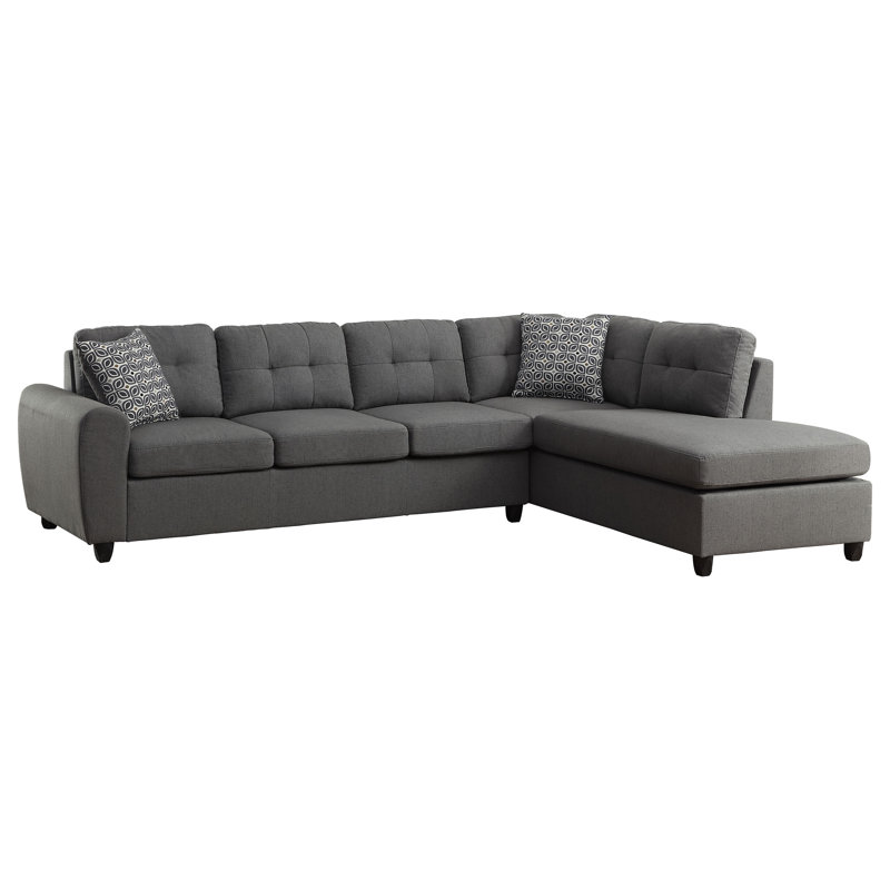 Canapé modulaire rembourré Cass Gris