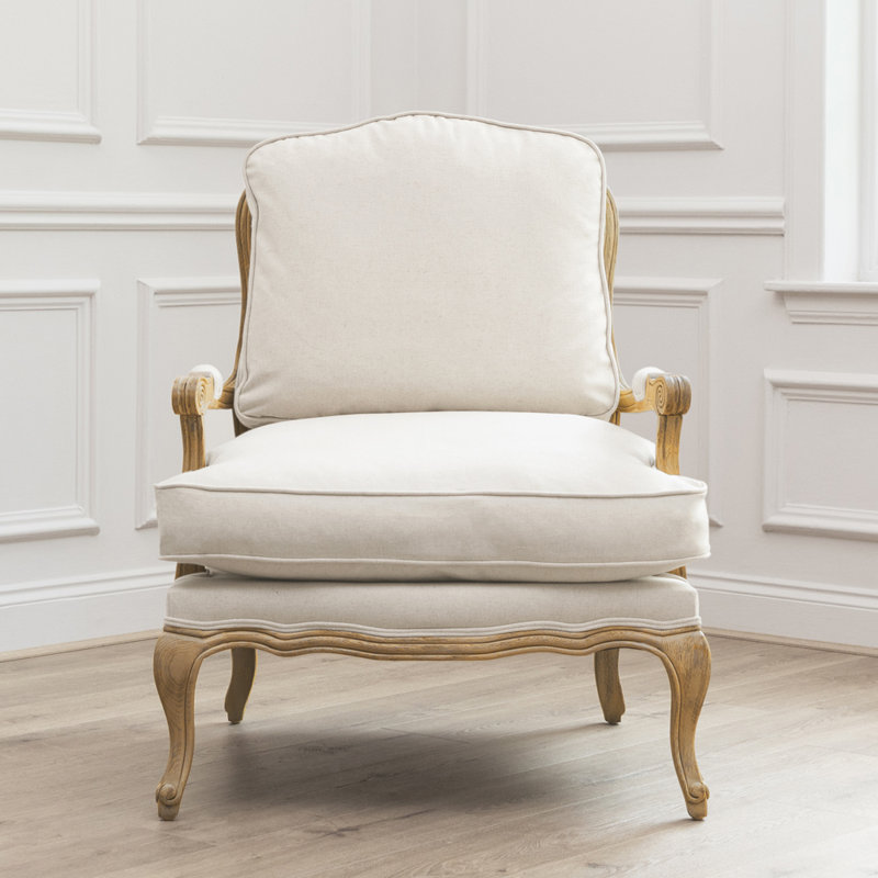 Upholstered Armchair, Natural