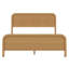Base de lit en bois, lit plateforme avec tête et pied de lit, support en lattes de bois-132851886-132851888