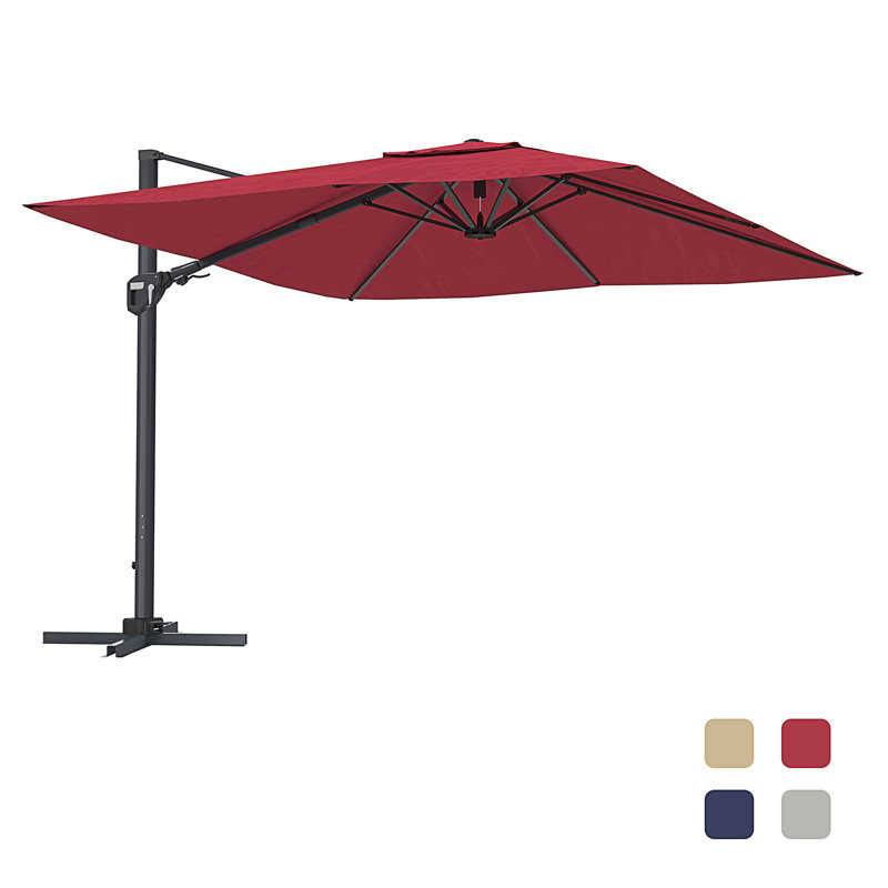 Parasol carré 11 pi, Rouge