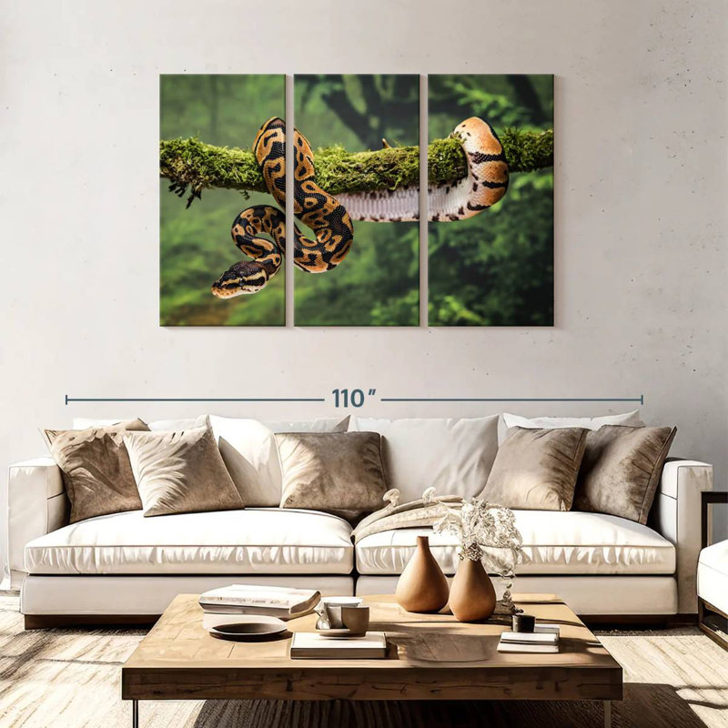 Brampt Python On Branch, 48" H x 74" W
