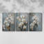 Floral Study Series LXIV - Ensemble de 3 toiles tendues avec châssis - Prêt à être accroché