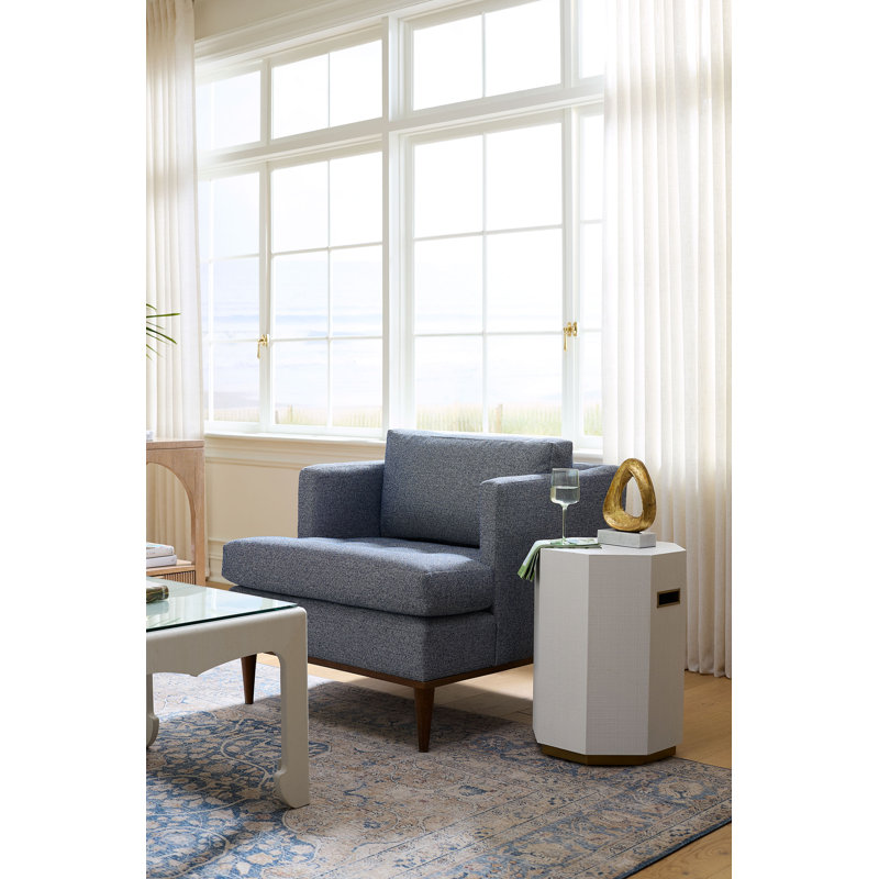 Solid Wood End Table, White, Vanilla