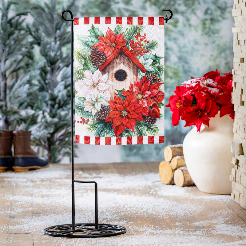 Drapeau de jardin moirier poinsettia