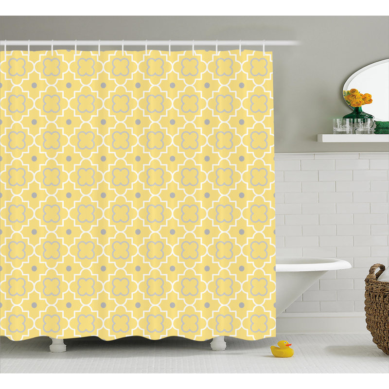 Baudoin Shower Curtain with Hooks Included, 69" W x 75" L