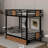 Twin XL Over Twin XL Metal Bunk Bed With Drawers-833946139