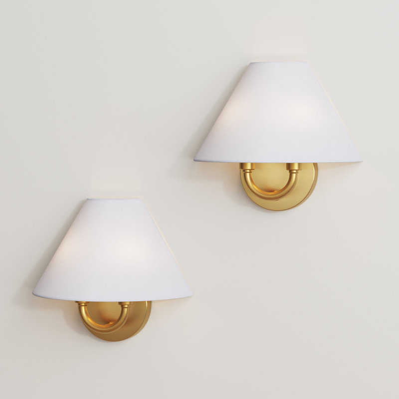 Luminaire mural moderne avec abat-jour, Blanc