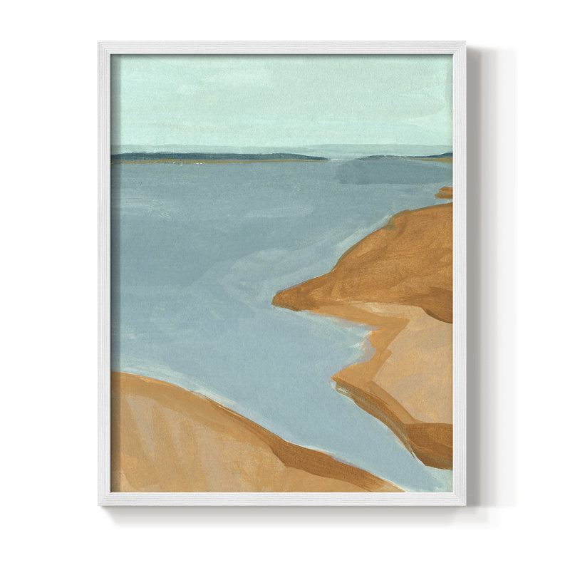 «Out on the Sandbar I», reproduction encadrée - bois massif, Blanc, H 20 po x l 16 po