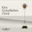 Kira Modern Grandfather Clock, Sculpted Metal Frame with Natural Walnut Accents, Quartz Movement