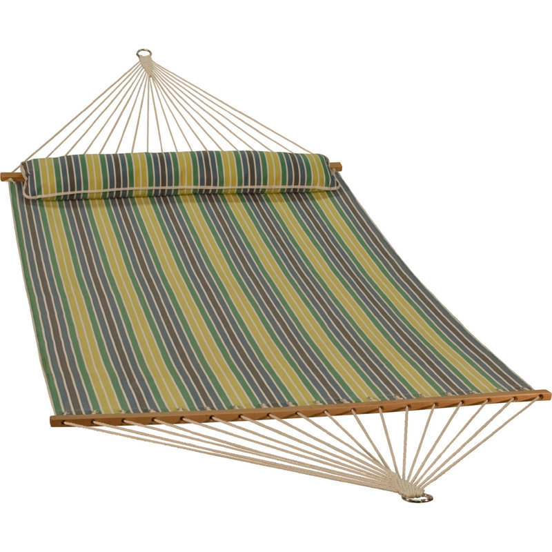 Kylah 2 Person Spreader Bar Hammock, Spring Stripe