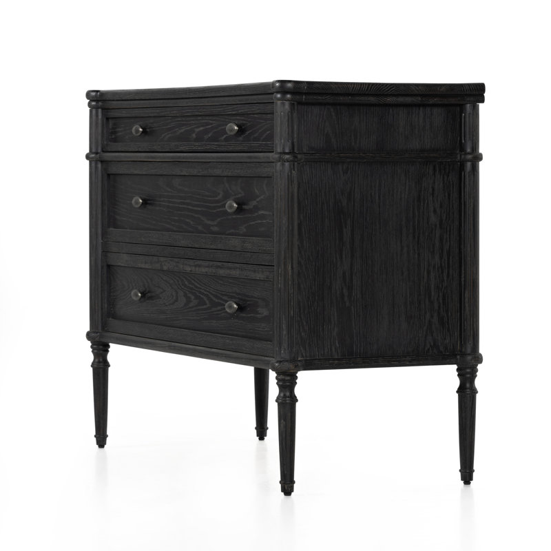 Toulouse 3 - Drawer Dresser, Distressed Black