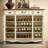 Vintage Hand-Painted Wooden Shoe Storage Cabinet