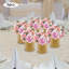 Vases dorés pour centres de mariage