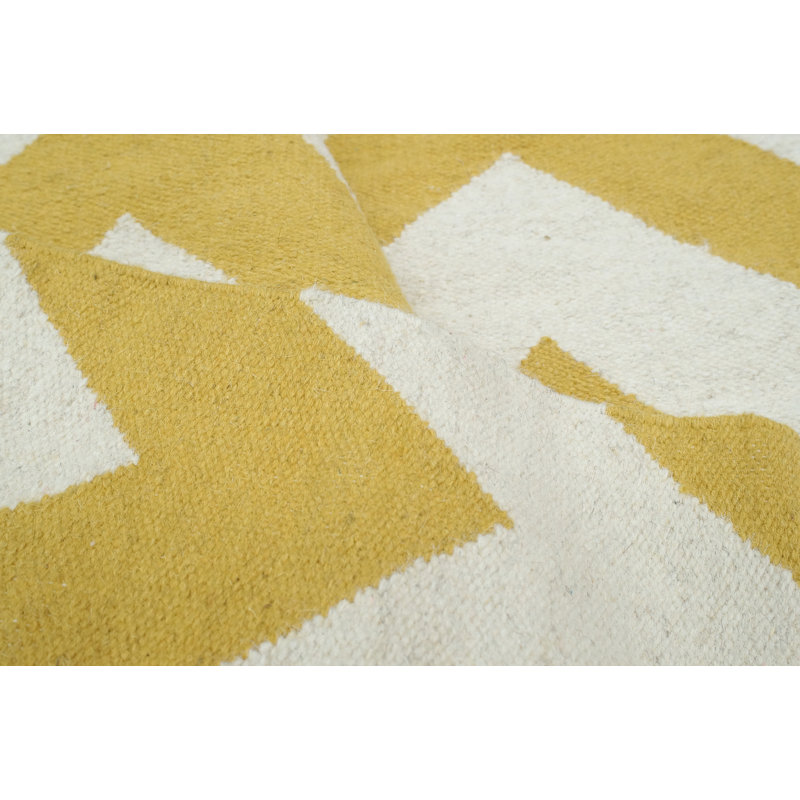 Tapis Panama à chevrons dorés, 7 pi 6 po x 9 pi 6 po