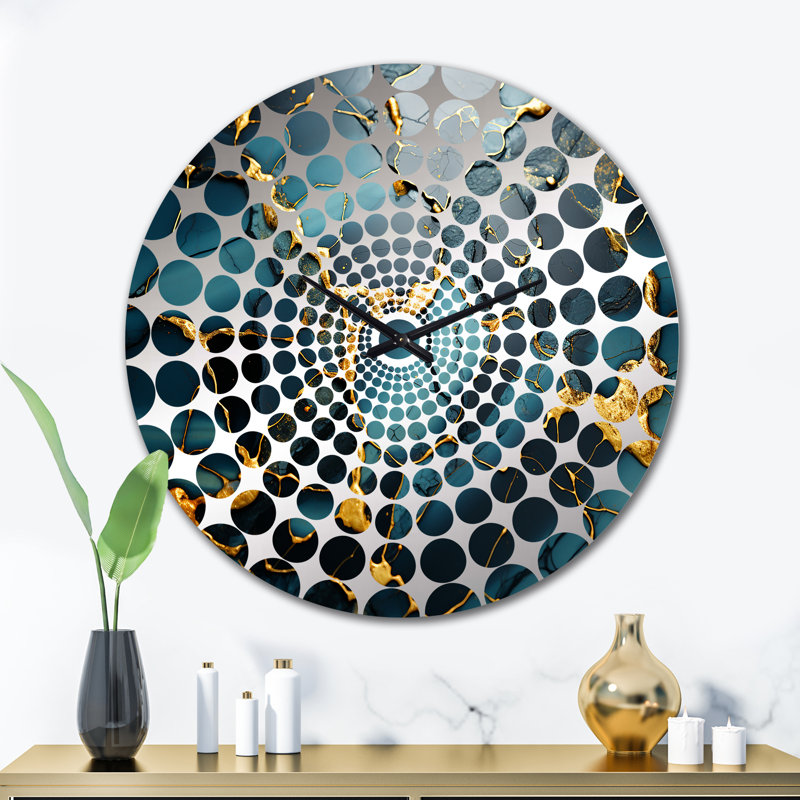 Gunveig - Abstract Marble Wall Clock, Large
