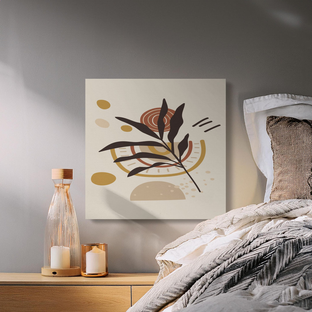 Abstract Leaf Canvas Wall Art, Modern Boho Print, Gallery Wrapped, Ready to Hang, Archival Inks, Home Decor, Minimalist Art, Botanical