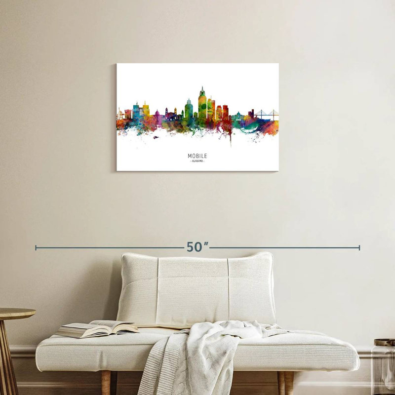Mobile Alabama Skyline I, H 20 po x l 30 po