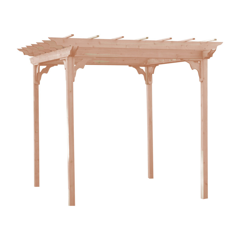 Pergola en bois massif, 6 pi L 8 pi. D, Sans finition
