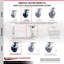 Ensemble de roulettes pivotantes en poly 5 po 2 verrous pivotants 2 roulettes de service