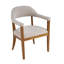 Chaises de salle à manger confortables, fauteuils modernes en bois et en tissu pour la maison