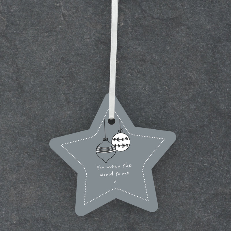 The Seasonal Aisle Baubles You Mean The World Star Shaped Ceramic Ornament