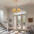 6-Light Dimmable Traditional Chandelier with Scalloped Fabric Shades, Adjustable Height for Dining Room & Kitchen Island