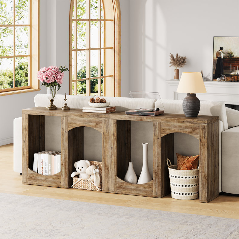 70.9" Rustic Entryway Console Table, Long Hallway Table