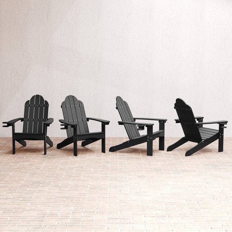 Bickford Plastic Adirondack Chair, Black