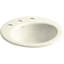 Lavabo de salle de bain circulaire en métal avec trop-plein Radiant-110328091-110328088