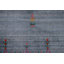 Tapis oriental bleu et gris à rayures Gabbeh 8 x 10