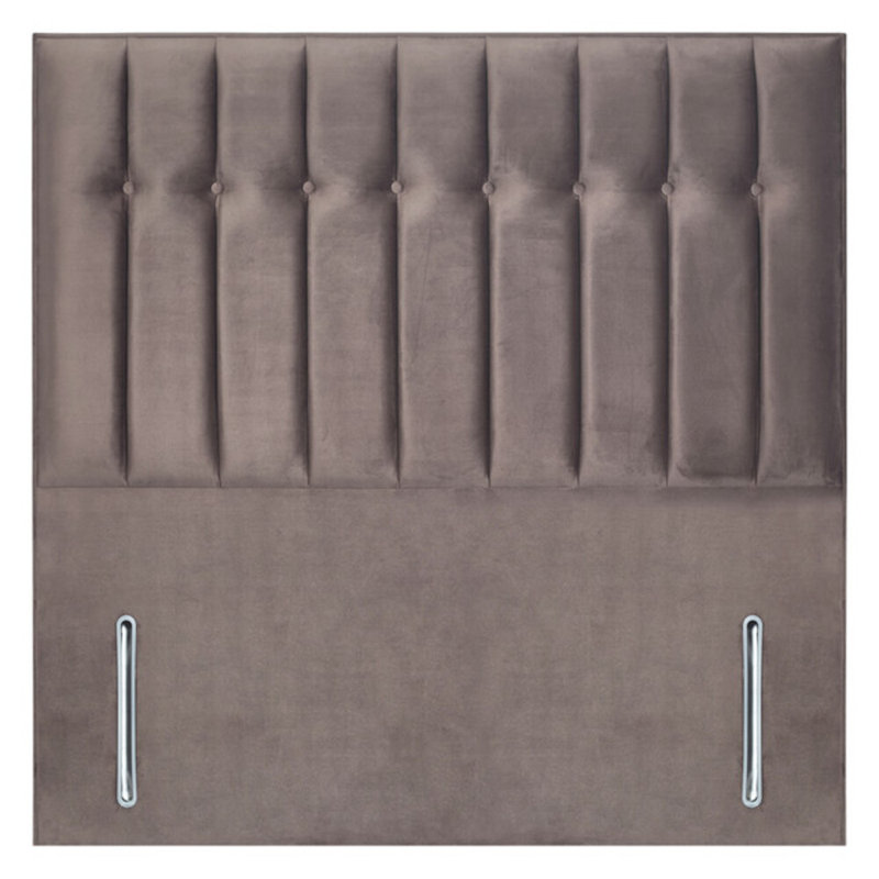Robbins Upholstered Headboard, Small Double (4'), Plush Mole, Velvet