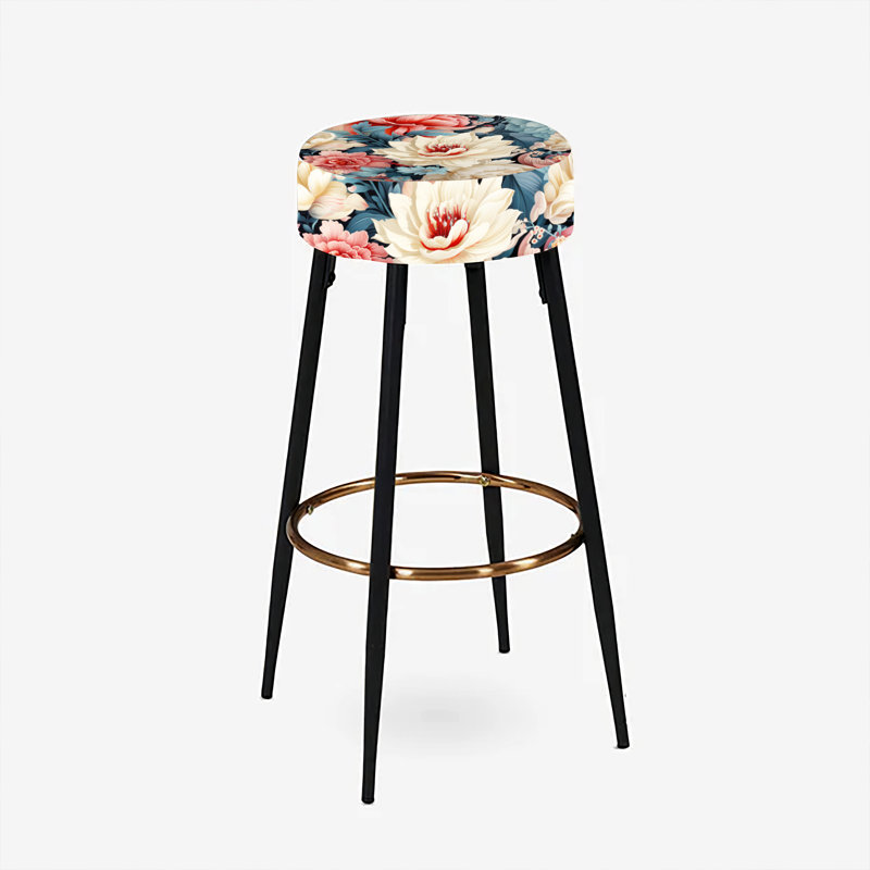 Ensemble de 2 tabourets de bar multicolores à motif floral Vintage Whispers