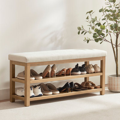 Banc de rangement pour chaussures rembourré Hahnville