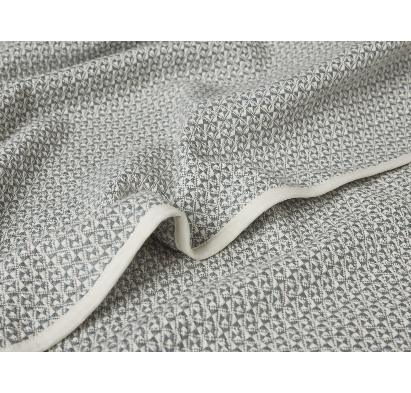 Cotton Honeycomb / Waffle Throw Blanket, 66" W x 90" L, Undyed Lagoon