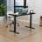 Jacleen Adjustable Height Tempered Glass Steel Desk