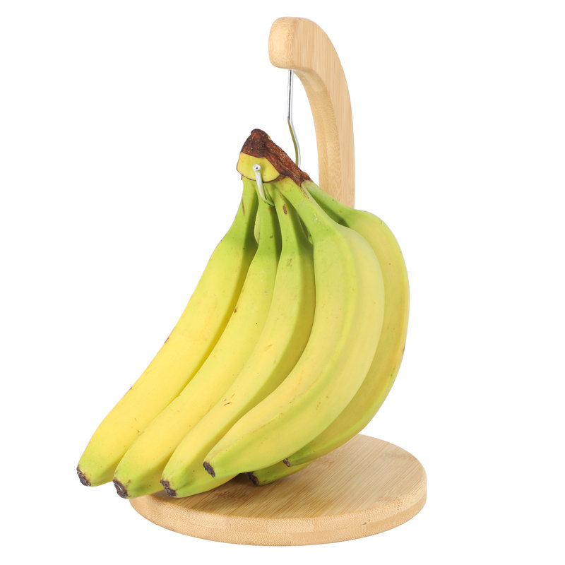 Crochet banane autoportant rond en bois de bambou