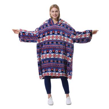 Oversized Blanket Hoodie Mens Ladies Unisex Huggable Long Fleece Hooded  Jumper | eBay