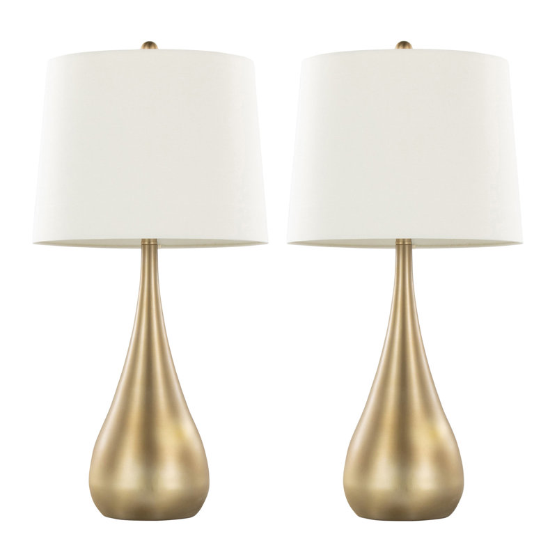Lampe de table 29 po Pebble de Grandview Gallery par LumiSource - ensemble de 2, Doré, Beige