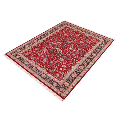Tapis de style oriental rectangulaire en laine fait à la main 6 pi 2 po x 9 pi 2 po Palomino