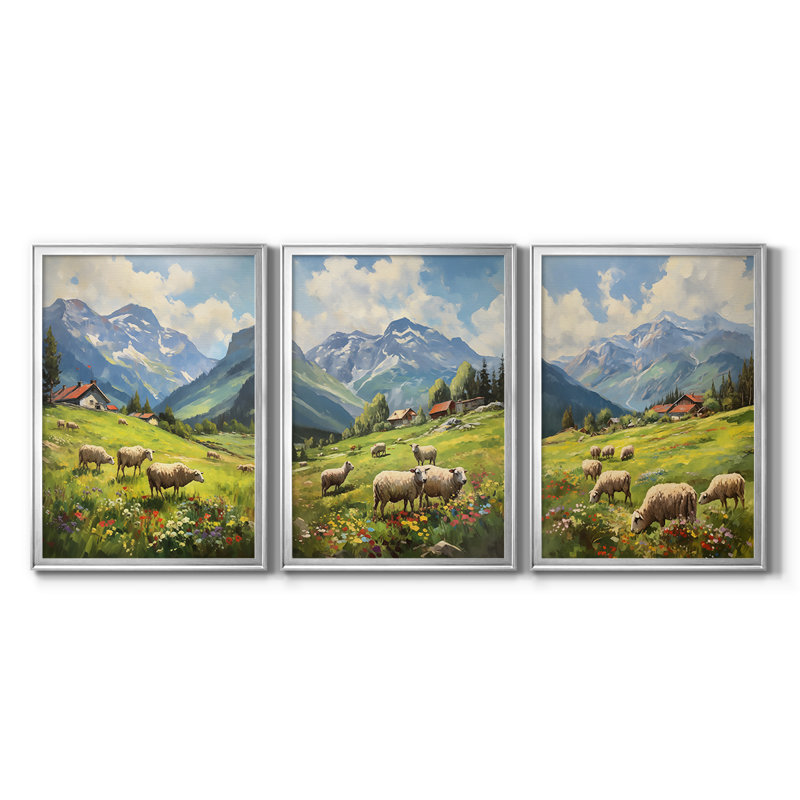ANIMALS Series CECV III - Toile tendue avec châssis encadré - 3 pièces