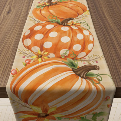Décorations de l'Action de grâce - Chemin de table citrouille - Décorations de fête Friendsgiving pour la maison | Accessoires de décoration de table de l'Action de grâce pour les fournitures de fête intérieure et extérieure