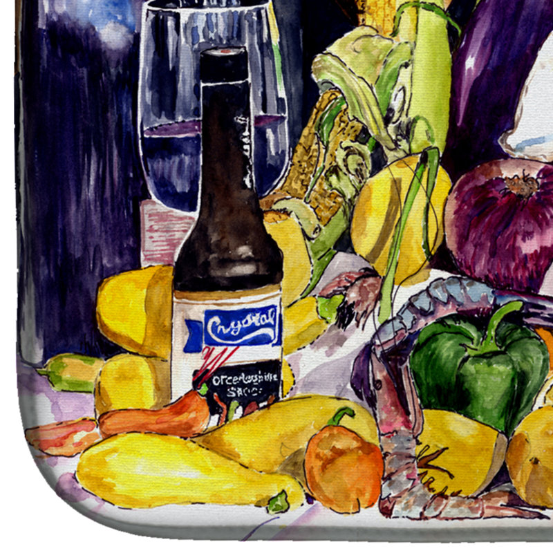 Sauce chaude avec fleur de lis et tapis de séchage à vin crystal