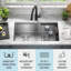 Évier de cuisine encastré à double cuve 50/50 en acier inoxydable calibre 16 Delta Rivet ™