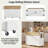Fluted Kitchen Island With Drop Leaf, Power Outlet, Towel Rack, Spice Rack And Open Compartment-1591739946