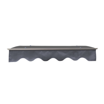 Series Door Window Awning Canopy Made Of  0.137 Inch Thick Crystal Solid Polycarbonate Sheet And Aluminum Alloy With Valance In Size Of 34" Deep For Wooden Wall House