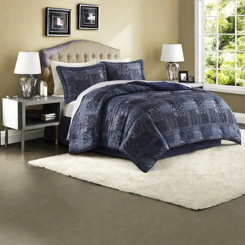 Durable King Size Bedding Sets Polyester Jacquard For Home Comfort