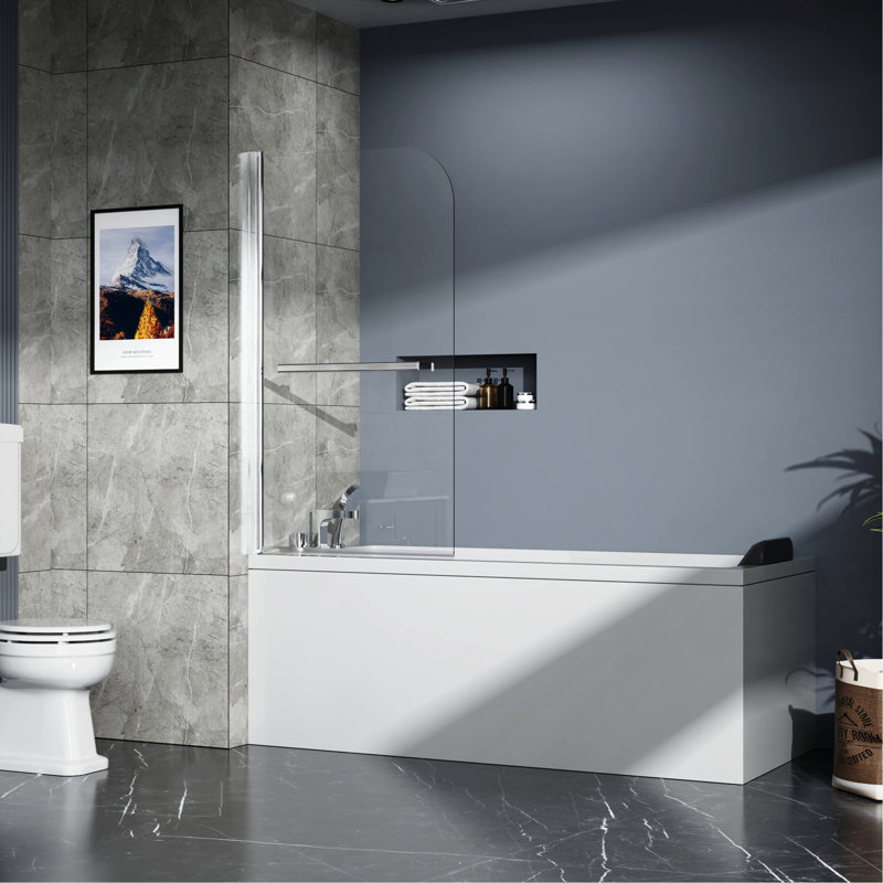 Panneau de douche en verre trempé sans cadre 31 "X55"
