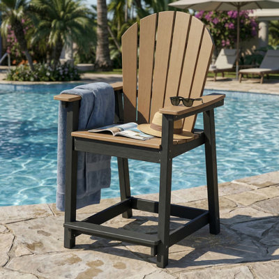 Chaise de bar d'extérieur Hdpe Adirondack