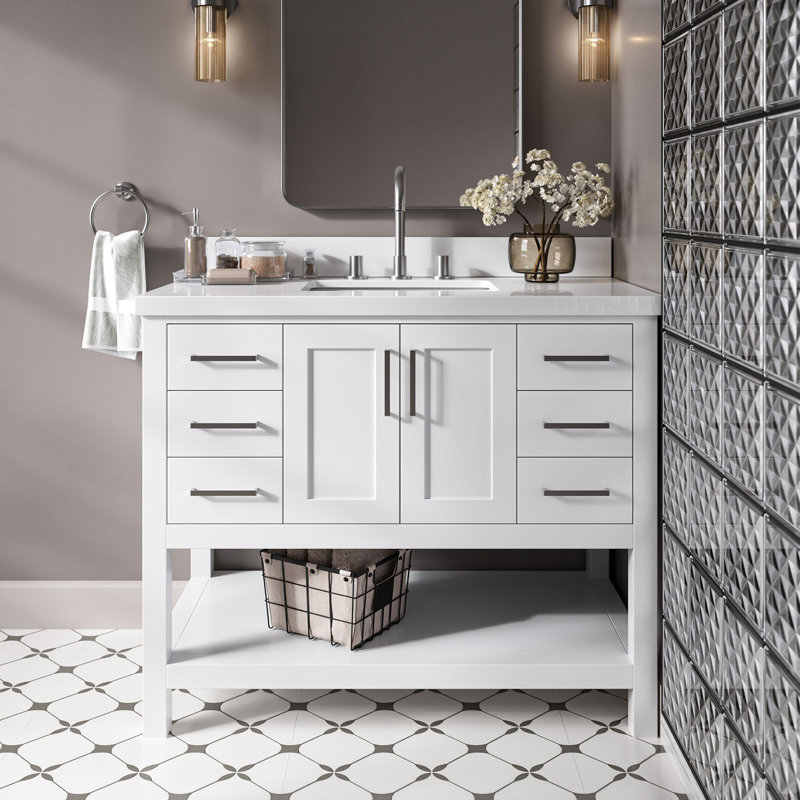 Magnolia Bath Vanity Oval Basin S043SWQ, Rectangular, White