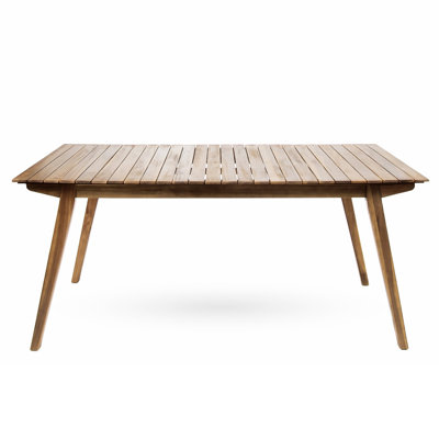 Outdoor 69" Table With Finish - Made From Wood For A Delightful Dining
